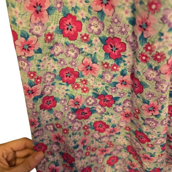 Handmade fit and flare floral dress with pockets size large - Picture 5 of 6